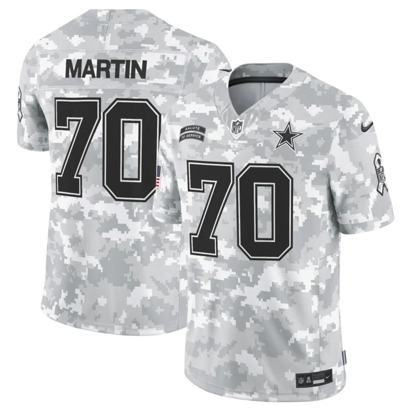 Men's Dallas Cowboys #70 Zack Martin 2024 F.U.S.E Arctic Camo Salute to Service Limited Stitched Football Jersey Men's Dallas Cowboys #70 Zack Martin 2024 F.U.S.E Arctic Camo Salute to Service Limited Stitched Football Jersey