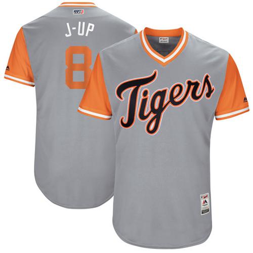 Tigers #8 Justin Upton Gray "J-Up" Players Weekend Authentic Stitched MLB Jersey Tigers #8 Justin Upton Gray "J-Up" Players Weekend Authentic Stitched MLB Jersey