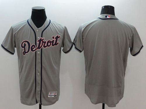 Tigers Blank Grey Flexbase Authentic Collection Stitched MLB Jersey Tigers Blank Grey Flexbase Authentic Collection Stitched MLB Jersey