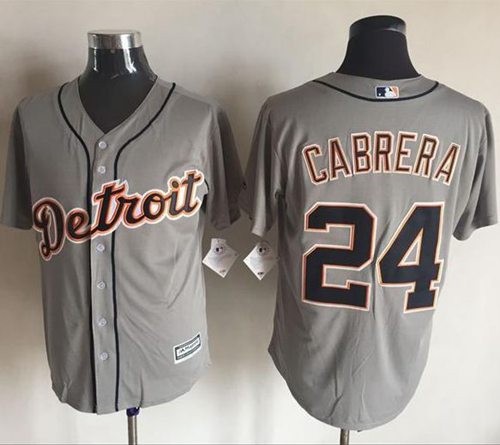 Tigers #24 Miguel Cabrera Grey New Cool Base Stitched MLB Jersey Tigers #24 Miguel Cabrera Grey New Cool Base Stitched MLB Jersey