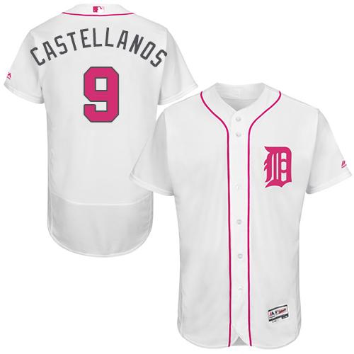 Tigers #9 Nick Castellanos White Flexbase Authentic Collection Mother's Day Stitched MLB Jersey Tigers #9 Nick Castellanos White Flexbase Authentic Collection Mother's Day Stitched MLB Jersey