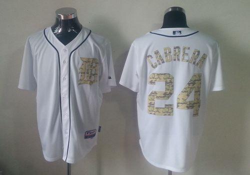 Tigers #24 Miguel Cabrera White USMC Cool Base Stitched MLB Jersey Tigers #24 Miguel Cabrera White USMC Cool Base Stitched MLB Jersey