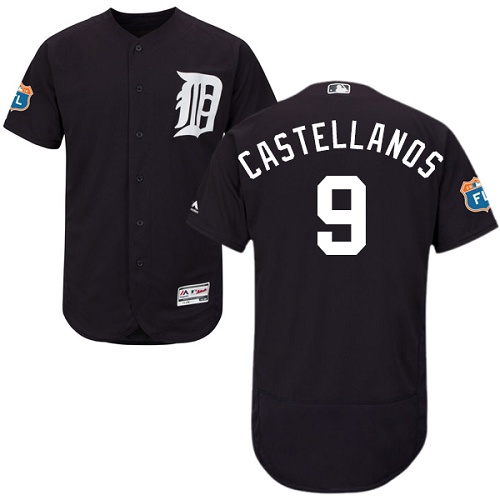 Tigers #9 Nick Castellanos Navy Blue Flexbase Authentic Collection Stitched MLB Jersey Tigers #9 Nick Castellanos Navy Blue Flexbase Authentic Collection Stitched MLB Jersey