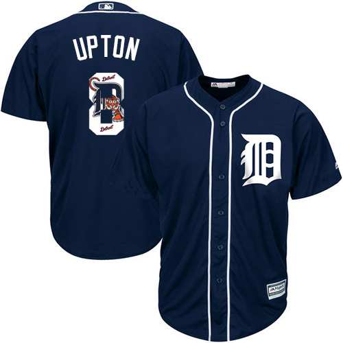 Tigers #8 Justin Upton Navy Blue Team Logo Fashion Stitched MLB Jersey Tigers #8 Justin Upton Navy Blue Team Logo Fashion Stitched MLB Jersey