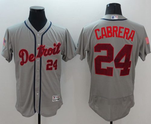 Tigers #24 Miguel Cabrera Grey Fashion Stars & Stripes Flexbase Authentic Stitched MLB Jersey Tigers #24 Miguel Cabrera Grey Fashion Stars & Stripes Flexbase Authentic Stitched MLB Jersey