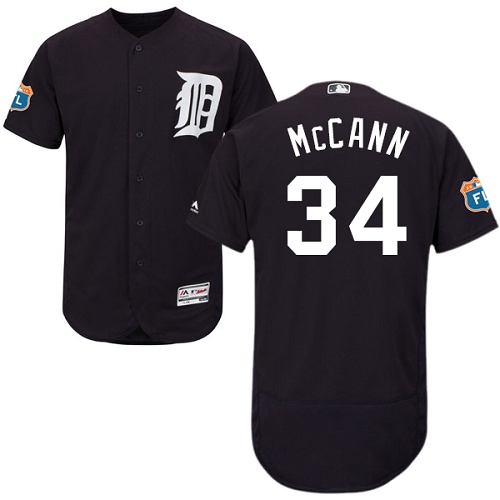 Tigers #34 James McCann Navy Blue Flexbase Authentic Collection Stitched MLB Jersey Tigers #34 James McCann Navy Blue Flexbase Authentic Collection Stitched MLB Jersey