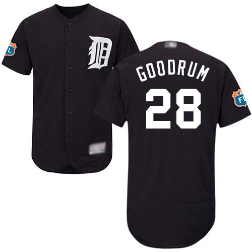 Tigers #28 Niko Goodrum Navy Blue Flexbase Authentic Collection Stitched MLB Jersey Tigers #28 Niko Goodrum Navy Blue Flexbase Authentic Collection Stitched MLB Jersey