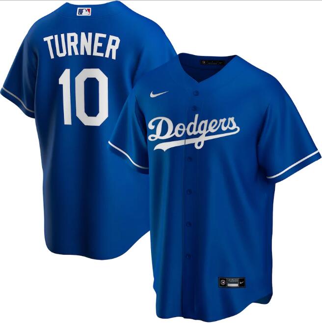 Men's Los Angeles Dodgers #10 Justin Turner Blue MLB Cool Base Stitched Jersey Men's Los Angeles Dodgers #10 Justin Turner Blue MLB Cool Base Stitched Jersey