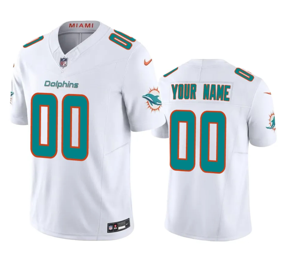 Men's Miami Dolphins Active Player Custom White 2023 F.U.S.E Alternate Vapor Untouchable Limited Stitched Football Jersey Men's Miami Dolphins Active Player Custom White 2023 F.U.S.E Alternate Vapor Untouchable Limited Stitched Football Jersey