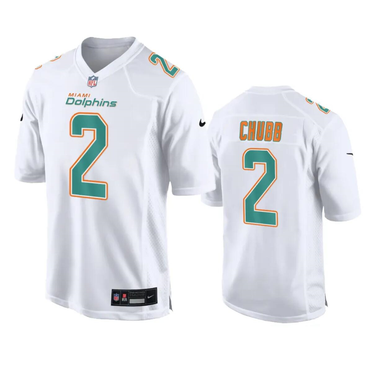 Men's Miami Dolphins #2 Bradley Chubb White Fashion Vapor Untouchable Stitched Football Jersey Men's Miami Dolphins #2 Bradley Chubb White Fashion Vapor Untouchable Stitched Football Jersey