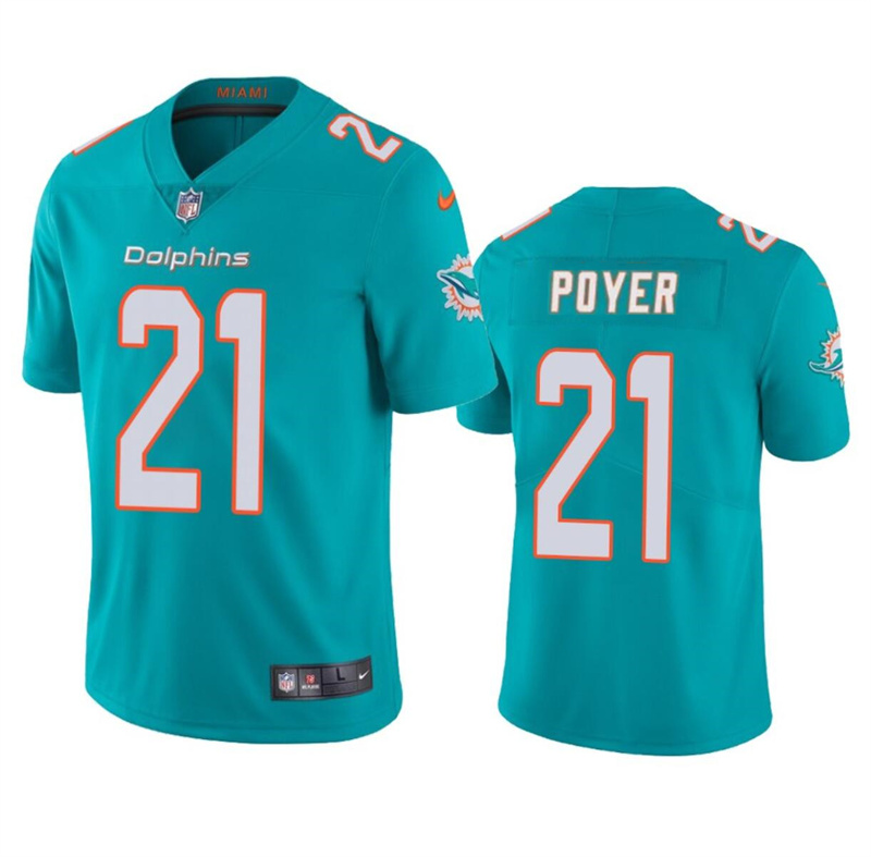 Men's Miami Dolphins #21 Jordan Poyer Aqua Vapor Limited Stitched Football Jersey Men's Miami Dolphins #21 Jordan Poyer Aqua Vapor Limited Stitched Football Jersey