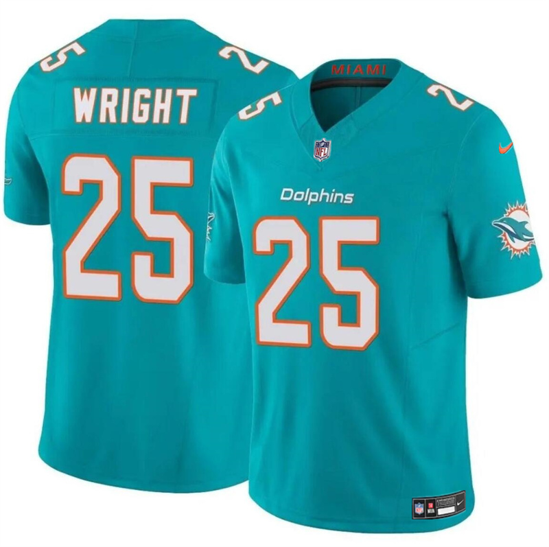 Men's Miami Dolphins #25 Jaylen Wright Aqua 2024 F.U.S.E Vapor Limited Stitched Football Jersey Men's Miami Dolphins #25 Jaylen Wright Aqua 2024 F.U.S.E Vapor Limited Stitched Football Jersey