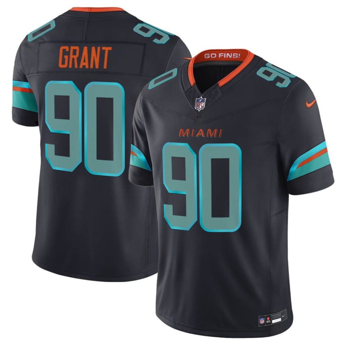 Men's Miami Dolphins #90 Kenneth Grant Black 2025 F.U.S.E. “Rivalries” Vapor Limited Stitched Football Jersey Men's Miami Dolphins #90 Kenneth Grant Black 2025 F.U.S.E. “Rivalries” Vapor Limited Stitched Football Jersey