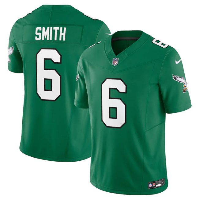 Men's Philadelphia Eagles #6 DeVonta Smith Green 2023 F.U.S.E. Vapor Untouchable Stitched Football Jersey Men's Philadelphia Eagles #6 DeVonta Smith Green 2023 F.U.S.E. Vapor Untouchable Stitched Football Jersey
