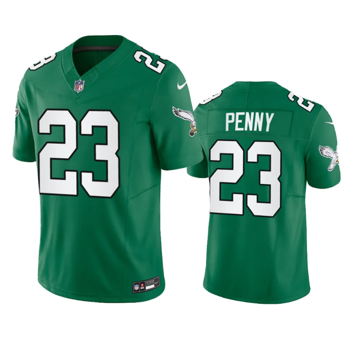 Men's Philadelphia Eagles #23 Rashaad Penny Green 2023 F.U.S.E. Vapor Untouchable Stitched Football Jersey23 F.U.S.E. Vapor Untouchable Stitched Football JerseyJ. Brown Green 2023 F.U.S.E. Vapor Untouchable Stitched Football Jersey
