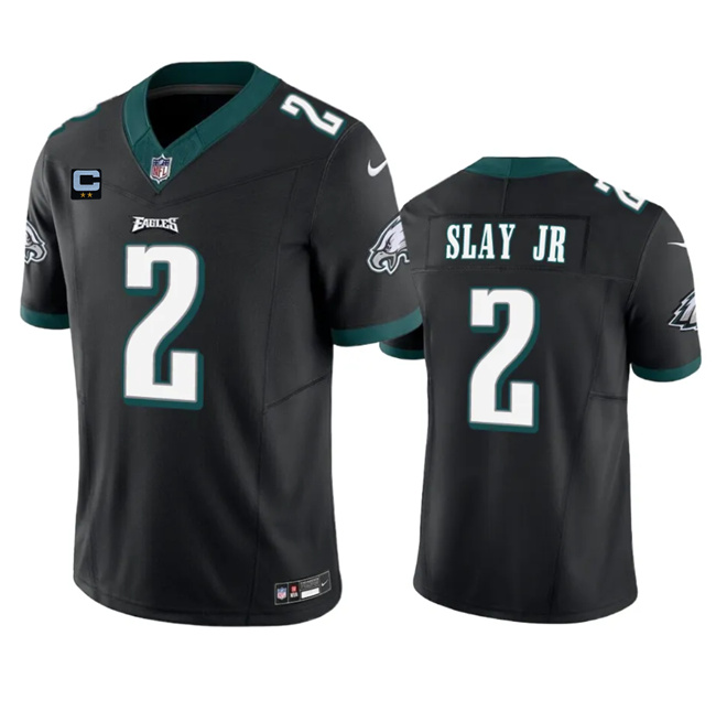 Men's Philadelphia Eagles #2 Darius Slay JR Black 2023 F.U.S.E. With 1-Star C Patch Vapor Untouchable Limited Stitched Football Jersey Men's Philadelphia Eagles #2 Darius Slay JR Black 2023 F.U.S.E. With 1-Star C Patch Vapor Untouchable Limited Stitched Football Jersey