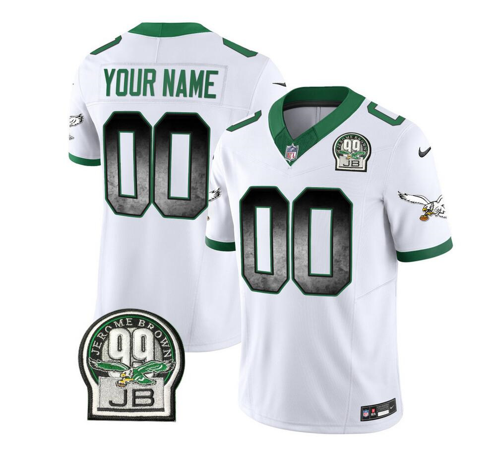 Men's Philadelphia Eagles Active Player Custom White 2023 F.U.S.E. Throwback Vapor Untouchable Limited Stitched Football Jersey Men's Philadelphia Eagles Active Player Custom White 2023 F.U.S.E. Throwback Vapor Untouchable Limited Stitched Football Jersey