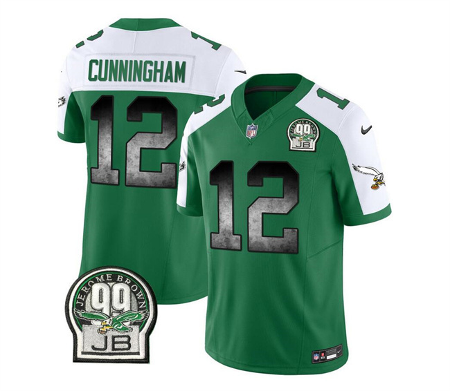 Men's Philadelphia Eagles #12 Randall Cunningham Green/White 2023 F.U.S.E. Throwback Vapor Untouchable Limited Stitched Football Jersey Men's Philadelphia Eagles #12 Randall Cunningham Green/White 2023 F.U.S.E. Throwback Vapor Untouchable Limited Stitched Football Jersey