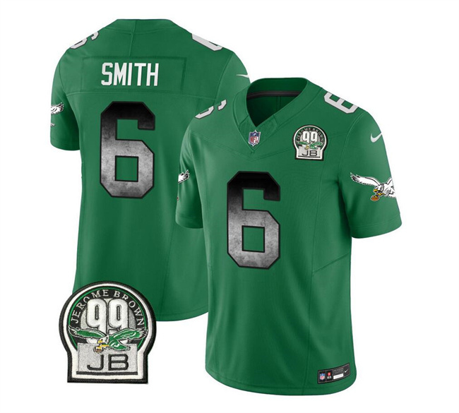 Men's Philadelphia Eagles #6 DeVonta Smith Green 2023 F.U.S.E. Throwback Vapor Untouchable Limited Stitched Football Jersey Men's Philadelphia Eagles #6 DeVonta Smith Green 2023 F.U.S.E. Throwback Vapor Untouchable Limited Stitched Football Jersey