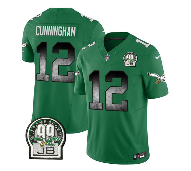 Men's Philadelphia Eagles #12 Randall Cunningham Green 2023 F.U.S.E. Throwback Vapor Untouchable Limited Stitched Football Jersey Men's Philadelphia Eagles #12 Randall Cunningham Green 2023 F.U.S.E. Throwback Vapor Untouchable Limited Stitched Football Jersey
