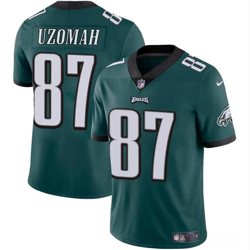 Men's Philadelphia Eagles #87 C.J. Uzomah Green Vapor Untouchable Limited Stitched Football Jersey Men's Philadelphia Eagles #87 C.J. Uzomah Green Vapor Untouchable Limited Stitched Football Jersey