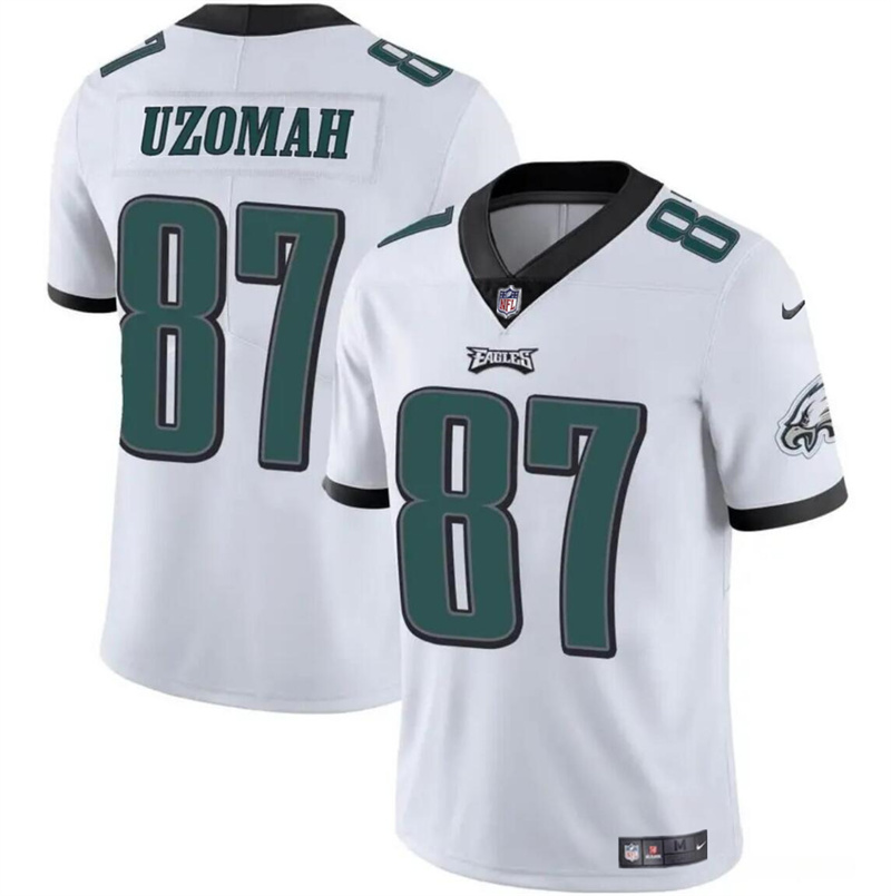 Men's Philadelphia Eagles #87 C.J. Uzomah White Vapor Untouchable Limited Stitched Football Jersey Men's Philadelphia Eagles #87 C.J. Uzomah White Vapor Untouchable Limited Stitched Football Jersey