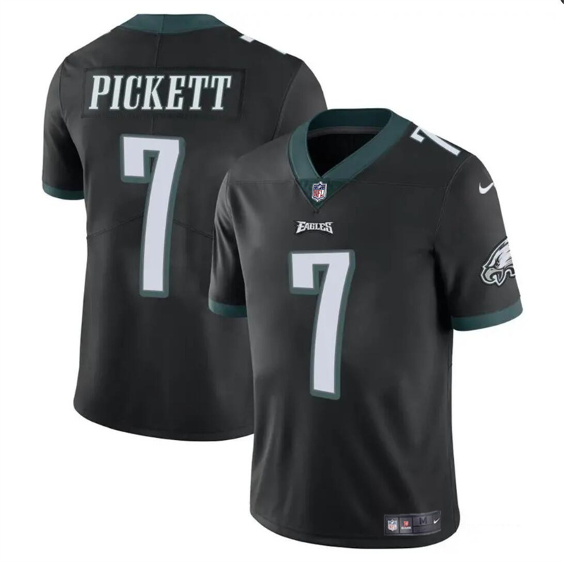 Men's Philadelphia Eagles #7 Kenny Pickett Black Vapor Untouchable Limited Stitched Football Jersey Men's Philadelphia Eagles #7 Kenny Pickett Black Vapor Untouchable Limited Stitched Football Jersey