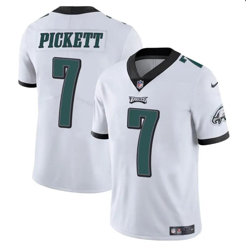 Men's Philadelphia Eagles #7 Kenny Pickett White Vapor Untouchable Limited Stitched Football Jersey Men's Philadelphia Eagles #7 Kenny Pickett White Vapor Untouchable Limited Stitched Football Jersey