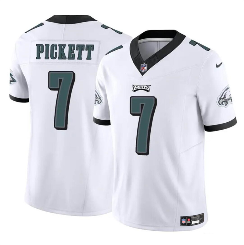 Men's Philadelphia Eagles #7 Kenny Pickett White 2023 F.U.S.E Vapor Untouchable Limited Stitched Football Jersey Men's Philadelphia Eagles #7 Kenny Pickett White 2023 F.U.S.E Vapor Untouchable Limited Stitched Football Jersey