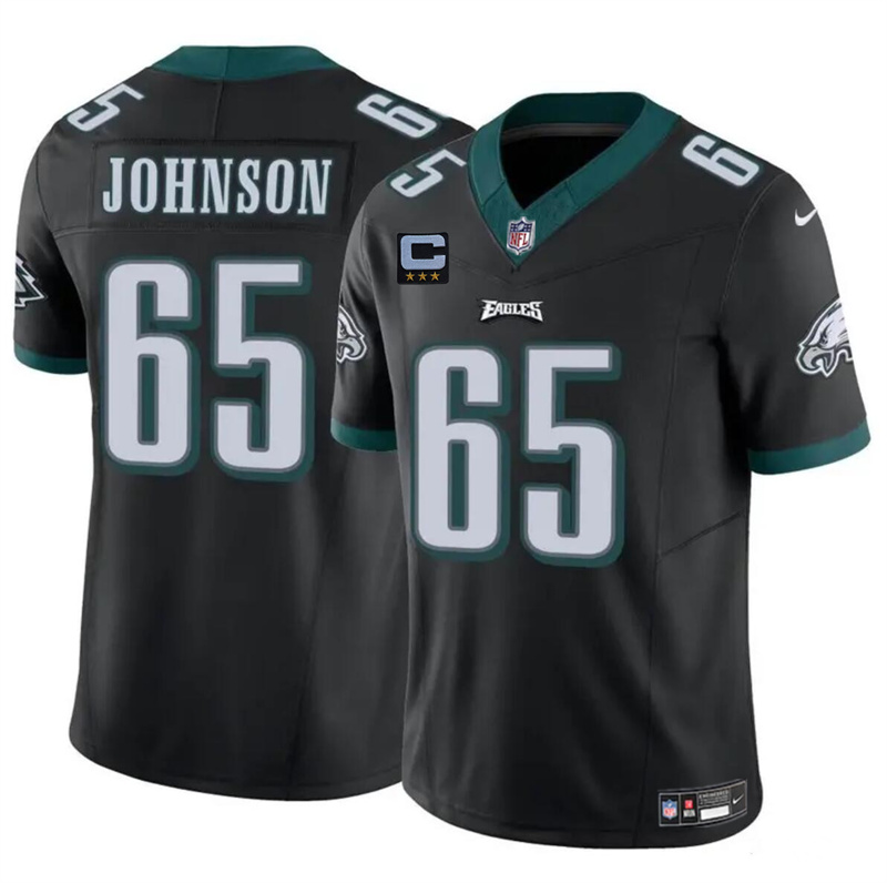 Men's Philadelphia Eagles #65 Lane Johnson Black F.U.S.E With 3-Star C Patch Vapor Untouchable Limited Stitched Football Jersey Men's Philadelphia Eagles #65 Lane Johnson Black F.U.S.E With 3-Star C Patch Vapor Untouchable Limited Stitched Football Jersey