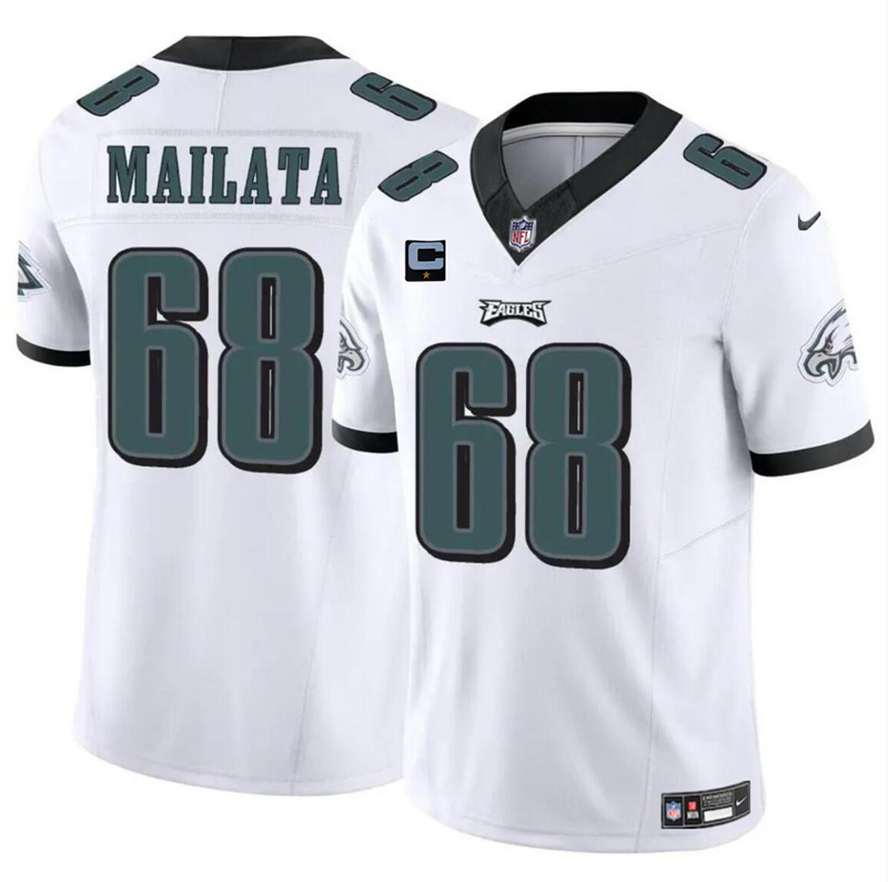 Men's Philadelphia Eagles #68 Jordan Mailata White F.U.S.E With 1-Star C Patch Vapor Untouchable Limited Stitched Football Jersey Men's Philadelphia Eagles #68 Jordan Mailata White F.U.S.E With 1-Star C Patch Vapor Untouchable Limited Stitched Football Jersey