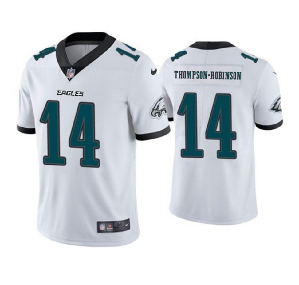 Men's Philadelphia Eagles #14 Dorian Thompson-Robinson White 2024 New F.U.S.E. Vapor Untouchable Limited Stitched Football Jersey