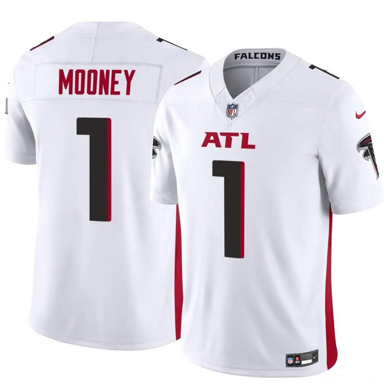 Men's Atlanta Falcons #1 Darnell Mooney White 2024 F.U.S.E. Vapor Untouchable Limited Stitched Football Jersey Men's Atlanta Falcons #1 Darnell Mooney White 2024 F.U.S.E. Vapor Untouchable Limited Stitched Football Jersey