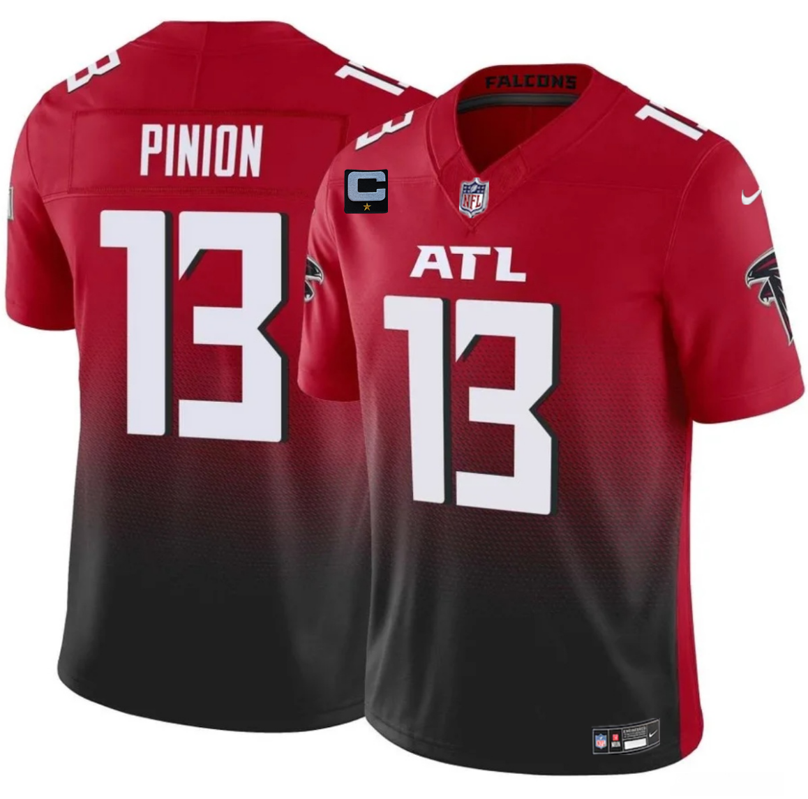 Men's Atlanta Falcons #13 Bradley Pinion Red/Black 2025 F.U.S.E With 1-Star C Patch Vapor Untouchable Limited Stitched Football Jersey Men's Atlanta Falcons #13 Bradley Pinion Red/Black 2025 F.U.S.E With 1-Star C Patch Vapor Untouchable Limited Stitched Football Jersey