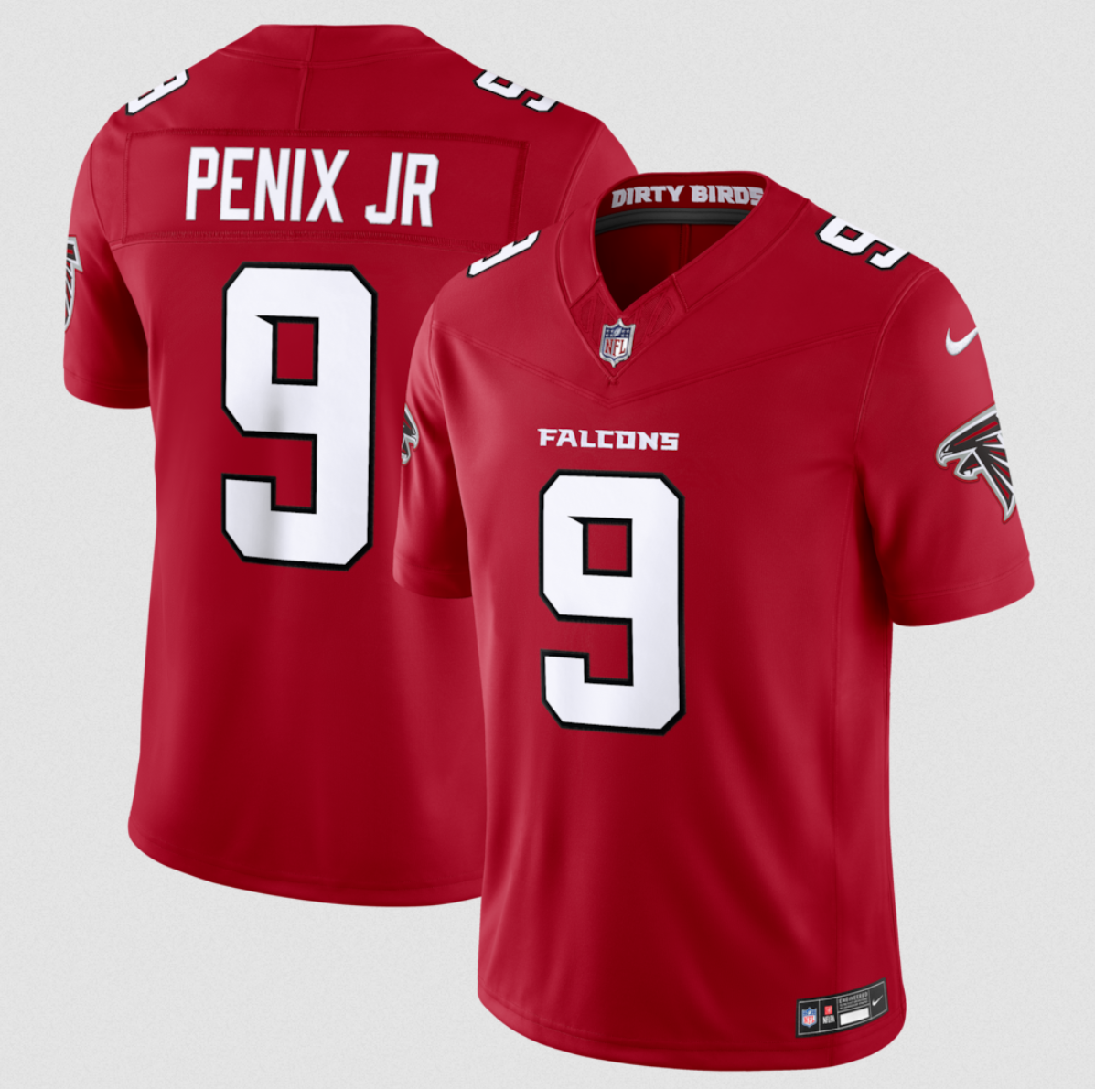 Men's Atlanta Falcons #9 Michael Penix Jr. Red 2026 New F.U.S.E. Vapor Untouchable Limited Stitched Football Jersey