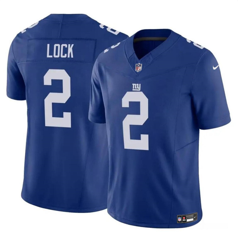 Men's New York Giants #2 Drew Lock Blue Vapor Untouchable Limited Stitched Jersey Men's New York Giants #2 Drew Lock Blue Vapor Untouchable Limited Stitched Jersey