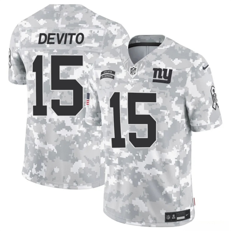 Men's New York Giants #15 Tommy DeVito 2024 F.U.S.E Arctic Camo Salute to Service Limited Stitched Football Jersey Men's New York Giants #15 Tommy DeVito 2024 F.U.S.E Arctic Camo Salute to Service Limited Stitched Football Jersey