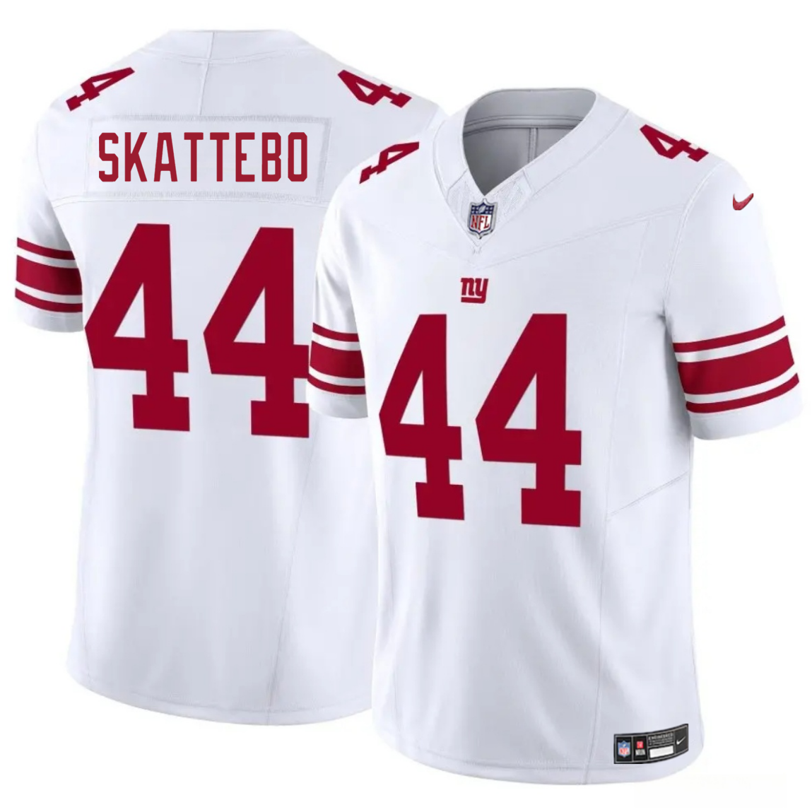 Men's New York Giants #44 Cam Skattebo White 2025 Draft F.U.S.E. Vapor Untouchable Limited Stitched Jersey Men's New York Giants #44 Cam Skattebo White 2025 Draft F.U.S.E. Vapor Untouchable Limited Stitched Jersey