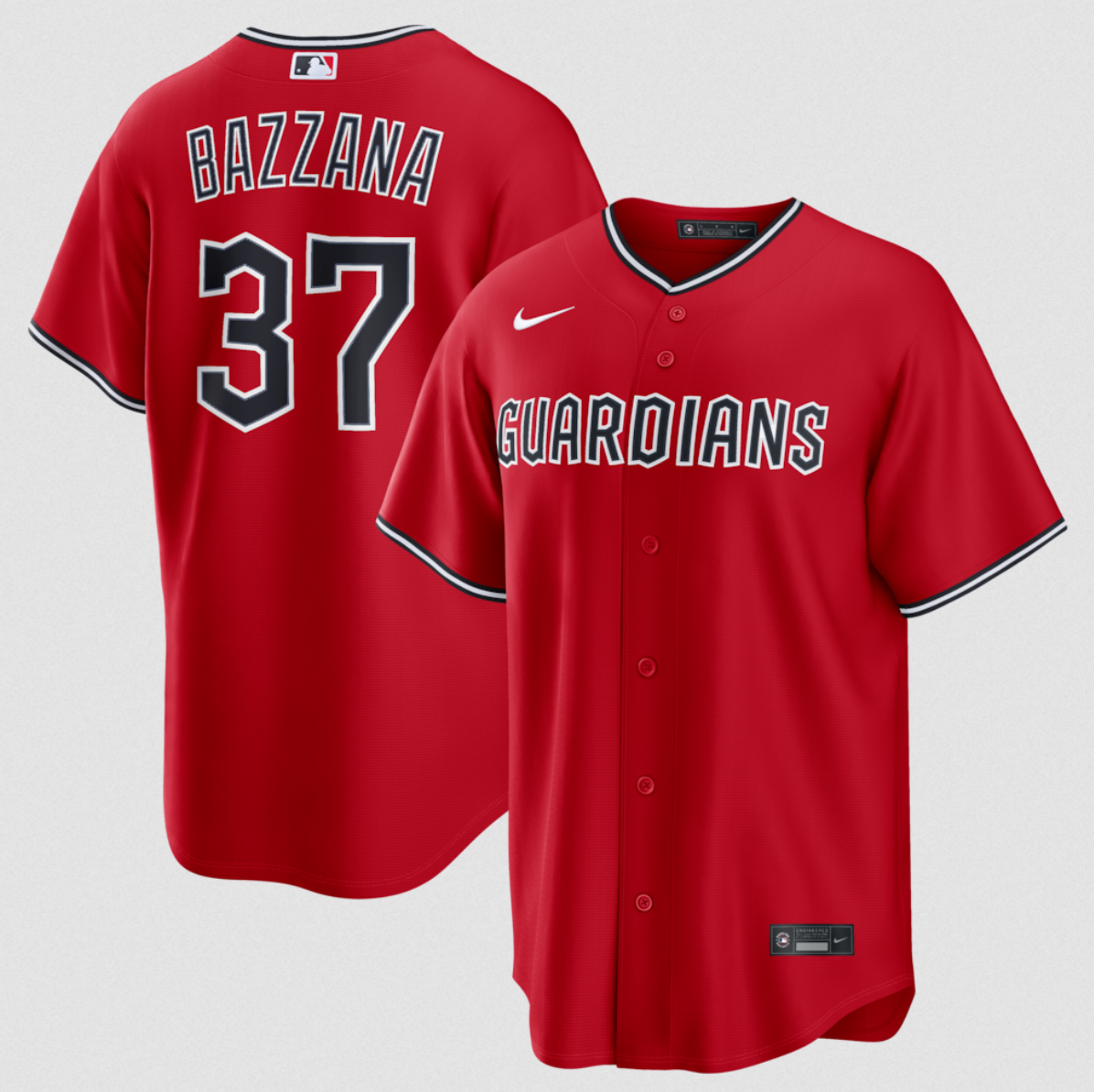 Men's Cleveland Guardians #37 Travis Bazzana Red Alternate Limited Stitched Baseball Jersey