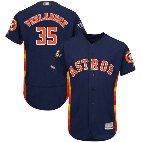 Astros #35 Justin Verlander Navy Blue Flexbase Authentic Collection 2019 World Series Bound Stitched MLB Jersey Astros #35 Justin Verlander Navy Blue Flexbase Authentic Collection 2019 World Series Bound Stitched MLB Jersey