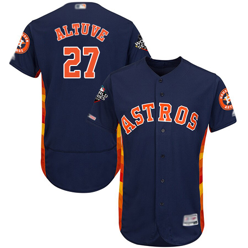 Astros #27 Jose Altuve Navy Blue Flexbase Authentic Collection 2019 World Series Bound Stitched MLB Jersey Astros #27 Jose Altuve Navy Blue Flexbase Authentic Collection 2019 World Series Bound Stitched MLB Jersey