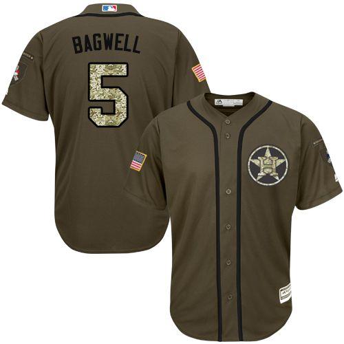 Astros #5 Jeff Bagwell Green Salute to Service Stitched MLB Jersey Astros #5 Jeff Bagwell Green Salute to Service Stitched MLB Jersey