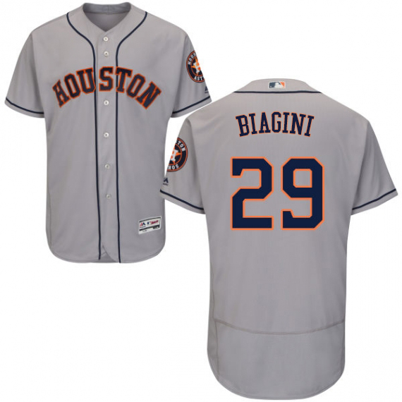 Astros #29 Joe Biagini Grey Flexbase Authentic Collection Stitched MLB Jersey Astros #29 Joe Biagini Grey Flexbase Authentic Collection Stitched MLB Jersey