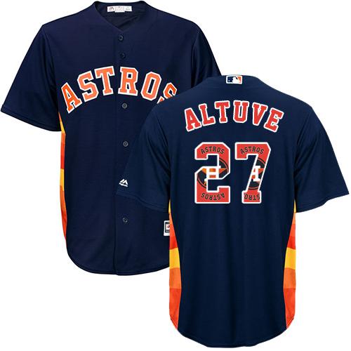 Astros #27 Jose Altuve Navy Blue Team Logo Fashion Stitched MLB Jersey Astros #27 Jose Altuve Navy Blue Team Logo Fashion Stitched MLB Jersey