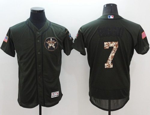 Astros #7 Craig Biggio Green Flexbase Authentic Collection Salute to Service Stitched MLB Jersey Astros #7 Craig Biggio Green Flexbase Authentic Collection Salute to Service Stitched MLB Jersey