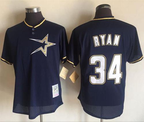 Mitchell And Ness 1997 Astros #34 Nolan Ryan Navy Blue Throwback Stitched MLB Jersey Mitchell And Ness 1997 Astros #34 Nolan Ryan Navy Blue Throwback Stitched MLB Jersey