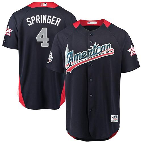 Astros #4 George Springer Navy Blue 2018 All-Star American League Stitched MLB Jersey Astros #4 George Springer Navy Blue 2018 All-Star American League Stitched MLB Jersey