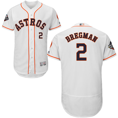 Astros #2 Alex Bregman White Flexbase Authentic Collection 2019 World Series Bound Stitched MLB Jersey Astros #2 Alex Bregman White Flexbase Authentic Collection 2019 World Series Bound Stitched MLB Jersey