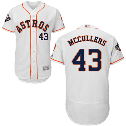 Astros #43 Lance McCullers White Flexbase Authentic Collection 2019 World Series Bound Stitched MLB Jersey Astros #43 Lance McCullers White Flexbase Authentic Collection 2019 World Series Bound Stitched MLB Jersey