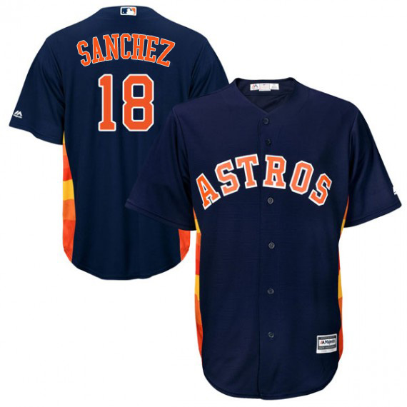 Astros #18 Aaron Sanchez Navy Blue New Cool Base Stitched MLB Jersey Astros #18 Aaron Sanchez Navy Blue New Cool Base Stitched MLB Jersey